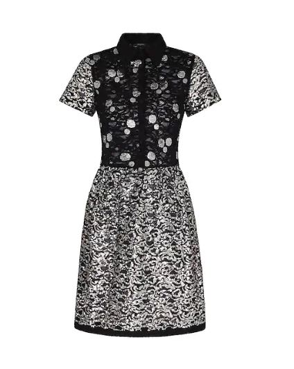 LOUIS VUITTON LUXURY EMBROIDERED POLO DRESS WITH RHINESTONES new collection 2019